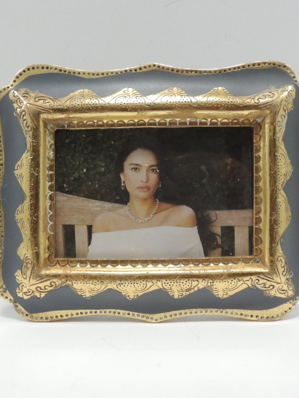 Green & Gold Italian Florentine Style Decorative Picture Frame.